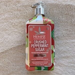 New! Sealed Hempz Limited Edition Crushed Peppermint Sugar 17 oz lotion